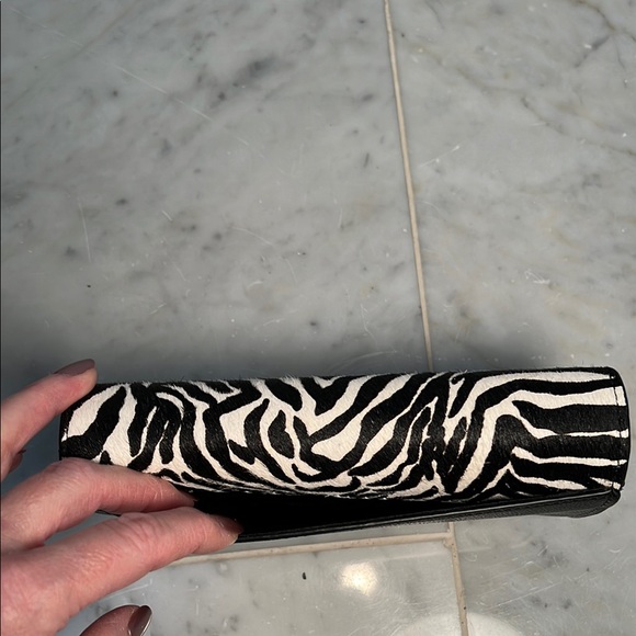 White House Black Market Zebra Pattern Clutch - Black and White - Picture 3 of 6